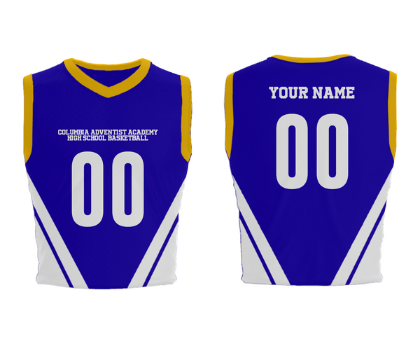 Mens Basketball Jersey, Columbia Adventist Academy High School Basketball, Men's Basketball, Teamtime, Team time, sublimation, custom sports apparel, team uniforms, spirit wear, spiritwear, sports uniforms, custom shirts, team store, custom team store, fundraiser sports, apparel fundraiser
