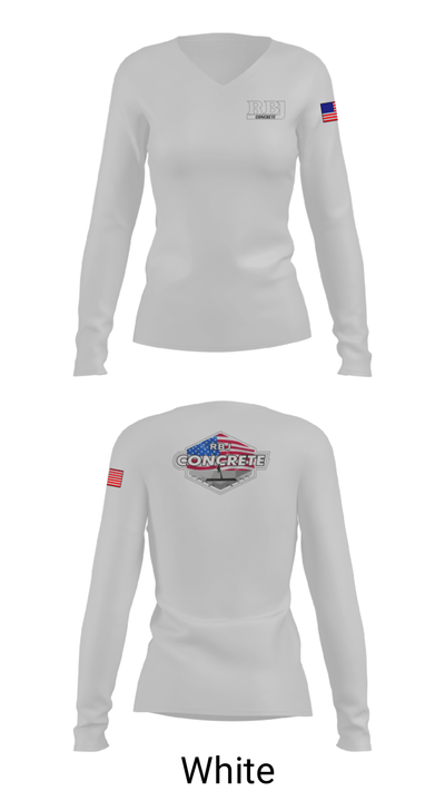 RBJ Concrete 52561308 Women's Long Sleeve V-neck Shirt - 6