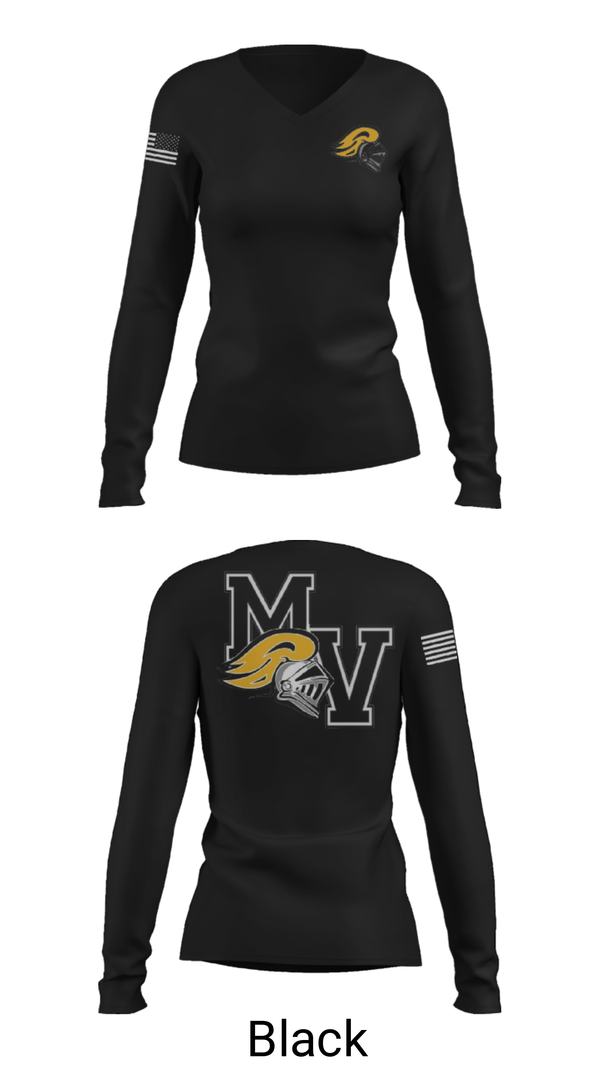 Women's Long Sleeve Vneck Shirt, Moshannon Valley High School Wrestling, Wrestling, Teamtime, Team time, sublimation, custom sports apparel, team uniforms, spirit wear, spiritwear, sports uniforms, custom shirts, team store, custom team store, fundraiser sports, apparel fundraiser