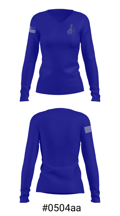 Valley Catholic School Swimming 91203344 Women's Long Sleeve V-neck Shirt - 20