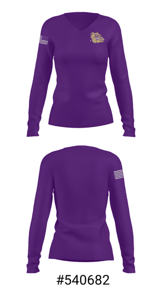 Women's Long Sleeve Vneck Shirt, Baker Middle School Wrestling, Wrestling, Teamtime, Team time, sublimation, custom sports apparel, team uniforms, spirit wear, spiritwear, sports uniforms, custom shirts, team store, custom team store, fundraiser sports, apparel fundraiser