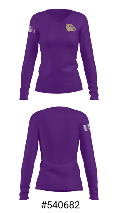 Baker Middle School Wrestling 91930617 Women's Long Sleeve V-neck Shirt - 20