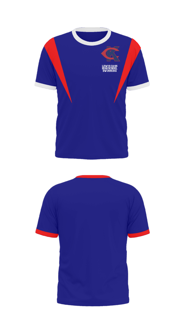 Short Sleeve Performance Shirt, Lewis Cass High School Swimming, Swimming, Teamtime, Team time, sublimation, custom sports apparel, team uniforms, spirit wear, spiritwear, sports uniforms, custom shirts, team store, custom team store, fundraiser sports, apparel fundraiser