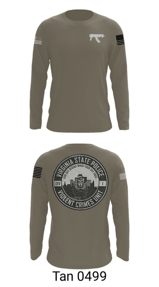 Long Sleeve Performance Shirt, Violent Crimes Unit, Police, Teamtime, Team time, sublimation, custom sports apparel, team uniforms, spirit wear, spiritwear, sports uniforms, custom shirts, team store, custom team store, fundraiser sports, apparel fundraiser