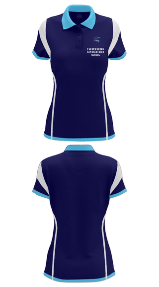 Women's Short Sleeve Performance Polo, Parkersburg Catholic High School, Spirit Store, Teamtime, Team time, sublimation, custom sports apparel, team uniforms, spirit wear, spiritwear, sports uniforms, custom shirts, team store, custom team store, fundraiser sports, apparel fundraiser