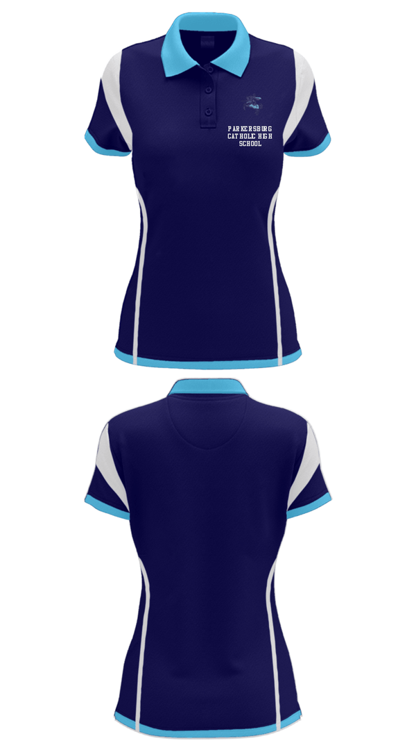 Women's Short Sleeve Performance Polo, Parkersburg Catholic High School, Spirit Store, Teamtime, Team time, sublimation, custom sports apparel, team uniforms, spirit wear, spiritwear, sports uniforms, custom shirts, team store, custom team store, fundraiser sports, apparel fundraiser