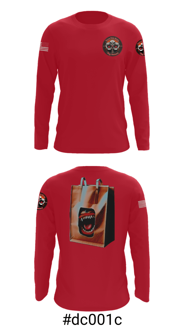 Long Sleeve Performance Shirt, The A.Z. Bag Eaters, Football, Teamtime, Team time, sublimation, custom sports apparel, team uniforms, spirit wear, spiritwear, sports uniforms, custom shirts, team store, custom team store, fundraiser sports, apparel fundraiser