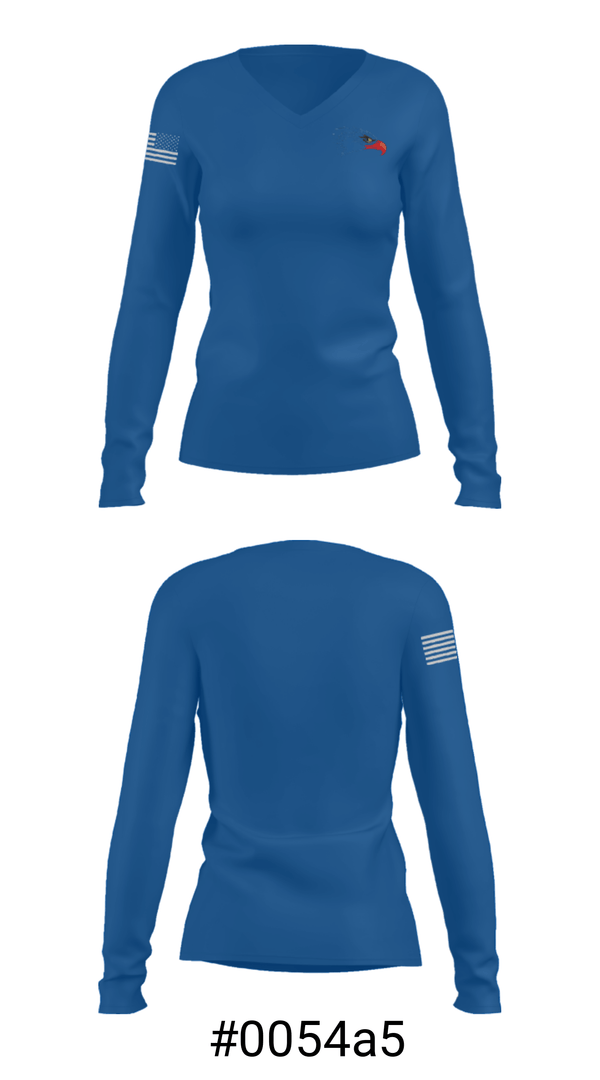 Women's Long Sleeve Vneck Shirt, Flat Rock Middle School, Spirit Store, Teamtime, Team time, sublimation, custom sports apparel, team uniforms, spirit wear, spiritwear, sports uniforms, custom shirts, team store, custom team store, fundraiser sports, apparel fundraiser