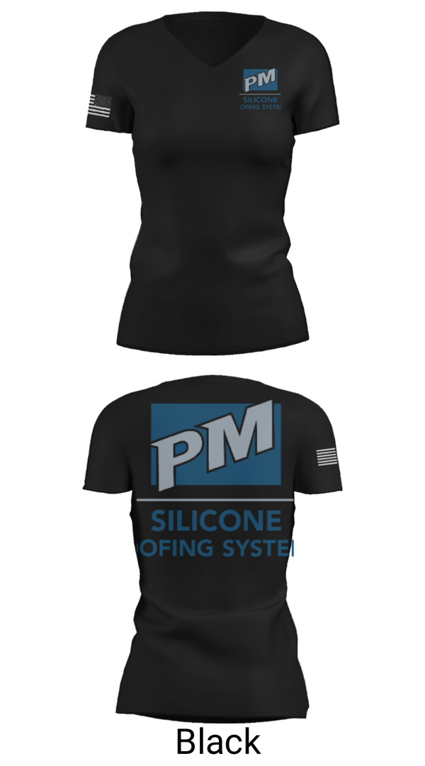 Women's Short Sleeve Vneck Shirt, sA Plus Sustainable Roofing Coatings, , Teamtime, Team time, sublimation, custom sports apparel, team uniforms, spirit wear, spiritwear, sports uniforms, custom shirts, team store, custom team store, fundraiser sports, apparel fundraiser