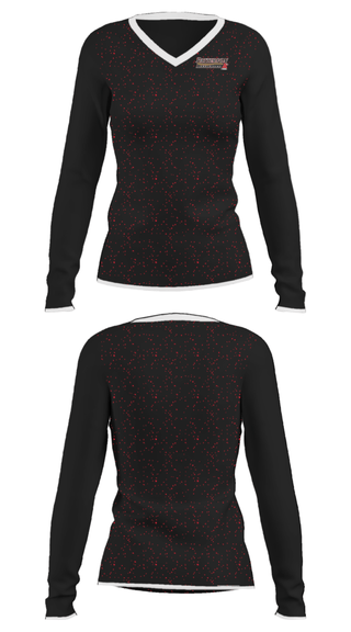 Women's Long Sleeve Vneck Shirt, Patterson, Men's Basketball, Teamtime, Team time, sublimation, custom sports apparel, team uniforms, spirit wear, spiritwear, sports uniforms, custom shirts, team store, custom team store, fundraiser sports, apparel fundraiser