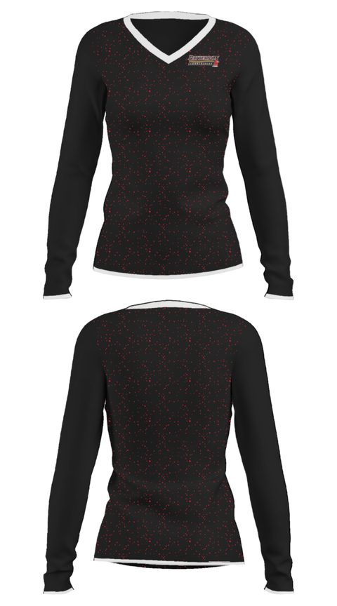 Women's Long Sleeve Vneck Shirt, Patterson, Men's Basketball, Teamtime, Team time, sublimation, custom sports apparel, team uniforms, spirit wear, spiritwear, sports uniforms, custom shirts, team store, custom team store, fundraiser sports, apparel fundraiser