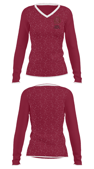 Carolina Christian School (High School) Basketball 22798824 Women's Long Sleeve V-neck Shirt - 34