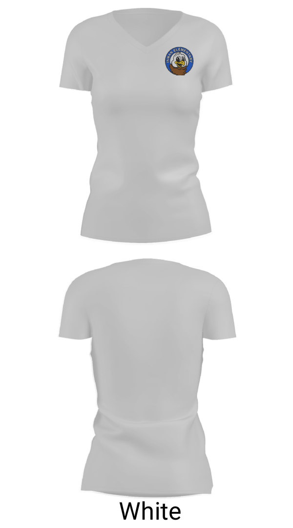 Women's Short Sleeve Vneck Shirt, Inman Elementary, Spirit Store, Teamtime, Team time, sublimation, custom sports apparel, team uniforms, spirit wear, spiritwear, sports uniforms, custom shirts, team store, custom team store, fundraiser sports, apparel fundraiser