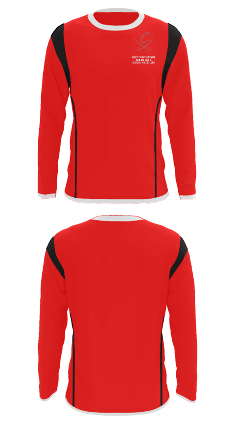 Long Sleeve Performance Shirt, West Point-Beemer Senior High School Wrestling, Wrestling, Teamtime, Team time, sublimation, custom sports apparel, team uniforms, spirit wear, spiritwear, sports uniforms, custom shirts, team store, custom team store, fundraiser sports, apparel fundraiser
