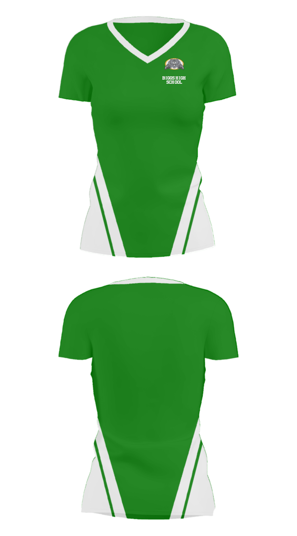 Women's Short Sleeve Vneck Shirt, Biggs High School, Spirit Store, Teamtime, Team time, sublimation, custom sports apparel, team uniforms, spirit wear, spiritwear, sports uniforms, custom shirts, team store, custom team store, fundraiser sports, apparel fundraiser