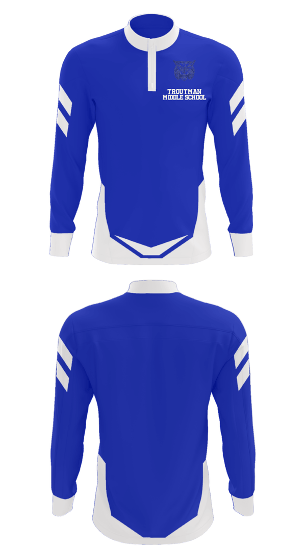 Quarter Zip Jacket, Troutman Middle School, Spirit Store, Teamtime, Team time, sublimation, custom sports apparel, team uniforms, spirit wear, spiritwear, sports uniforms, custom shirts, team store, custom team store, fundraiser sports, apparel fundraiser