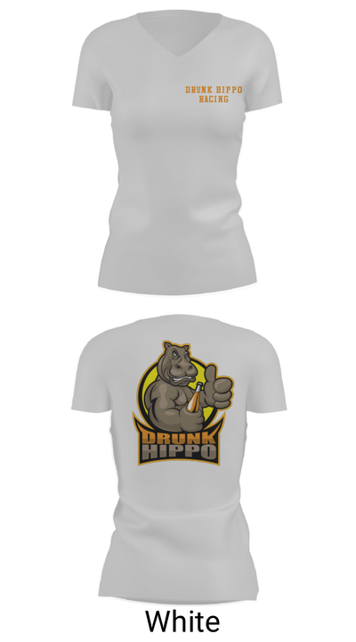 Drunk Hippo Racing 90284790 Women's Short Sleeve V-neck Shirt - 7