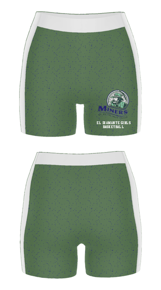 Women's Compression Shorts, El Diamante High School Basketball, Women's Basketball, Teamtime, Team time, sublimation, custom sports apparel, team uniforms, spirit wear, spiritwear, sports uniforms, custom shirts, team store, custom team store, fundraiser sports, apparel fundraiser