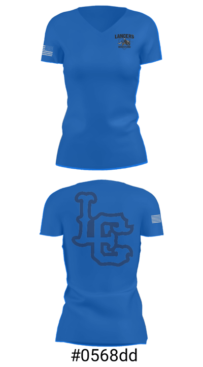 L'Anse Creuse High School Wrestling 93645507 Women's Short Sleeve V-neck Shirt - 21