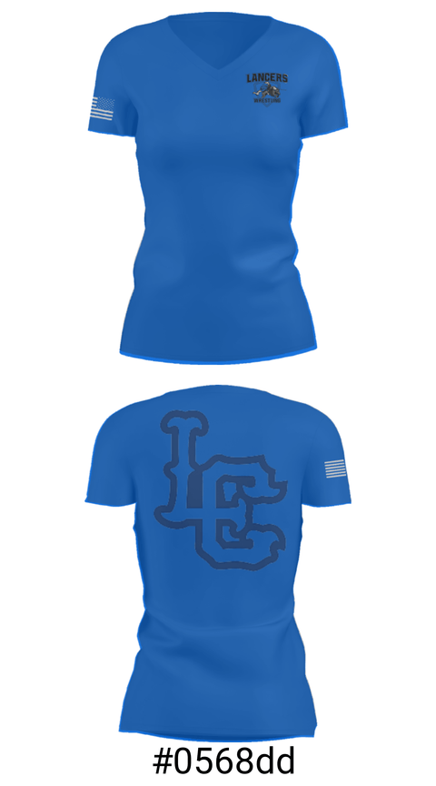 Women's Short Sleeve Vneck Shirt, L'Anse Creuse High School Wrestling, Wrestling, Teamtime, Team time, sublimation, custom sports apparel, team uniforms, spirit wear, spiritwear, sports uniforms, custom shirts, team store, custom team store, fundraiser sports, apparel fundraiser