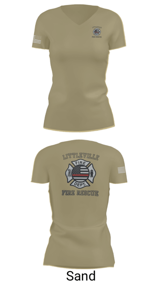 Women's Short Sleeve Vneck Shirt, Littleville Fire & Rescue, Fire Department, Teamtime, Team time, sublimation, custom sports apparel, team uniforms, spirit wear, spiritwear, sports uniforms, custom shirts, team store, custom team store, fundraiser sports, apparel fundraiser