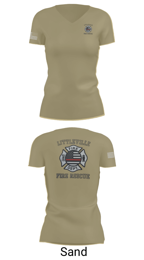 Women's Short Sleeve Vneck Shirt, Littleville Fire & Rescue, Fire Department, Teamtime, Team time, sublimation, custom sports apparel, team uniforms, spirit wear, spiritwear, sports uniforms, custom shirts, team store, custom team store, fundraiser sports, apparel fundraiser