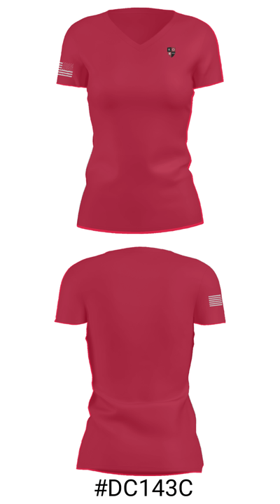 Kingswood Oxford Upper School 69450714 Women's Short Sleeve V-neck Shirt - 21