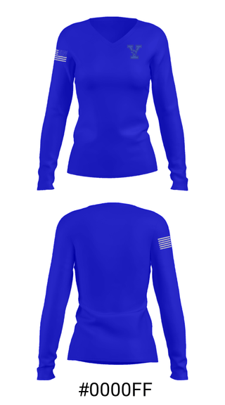 Women's Long Sleeve Vneck Shirt, Yantis Junior High School Basketball, Men's Basketball, Teamtime, Team time, sublimation, custom sports apparel, team uniforms, spirit wear, spiritwear, sports uniforms, custom shirts, team store, custom team store, fundraiser sports, apparel fundraiser