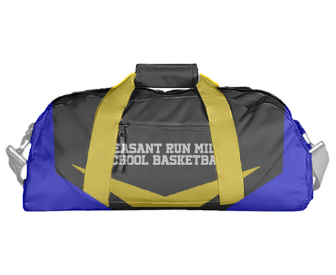 Duffle Bag, Pleasant Run Middle School Basketball, Men's Basketball, Teamtime, Team time, sublimation, custom sports apparel, team uniforms, spirit wear, spiritwear, sports uniforms, custom shirts, team store, custom team store, fundraiser sports, apparel fundraiser
