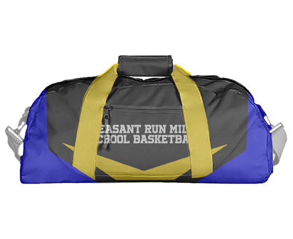 Duffle Bag, Pleasant Run Middle School Basketball, Men's Basketball, Teamtime, Team time, sublimation, custom sports apparel, team uniforms, spirit wear, spiritwear, sports uniforms, custom shirts, team store, custom team store, fundraiser sports, apparel fundraiser