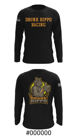 Long Sleeve Performance Shirt, Drunk Hippo Racing, , Teamtime, Team time, sublimation, custom sports apparel, team uniforms, spirit wear, spiritwear, sports uniforms, custom shirts, team store, custom team store, fundraiser sports, apparel fundraiser