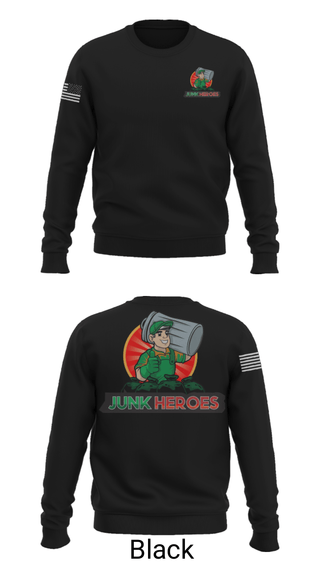 Crew Neck Sweatshirt, Junk Heroes, , Teamtime, Team time, sublimation, custom sports apparel, team uniforms, spirit wear, spiritwear, sports uniforms, custom shirts, team store, custom team store, fundraiser sports, apparel fundraiser