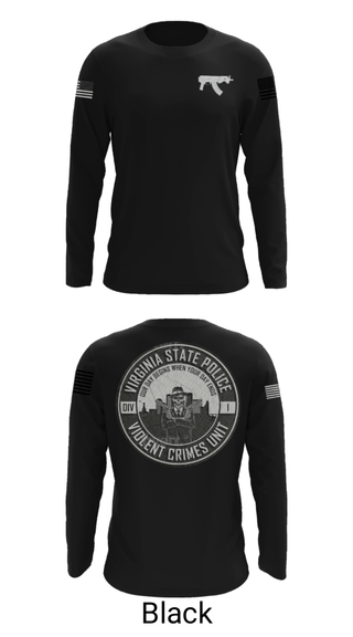Long Sleeve Performance Shirt, Violent Crimes Unit, Police, Teamtime, Team time, sublimation, custom sports apparel, team uniforms, spirit wear, spiritwear, sports uniforms, custom shirts, team store, custom team store, fundraiser sports, apparel fundraiser