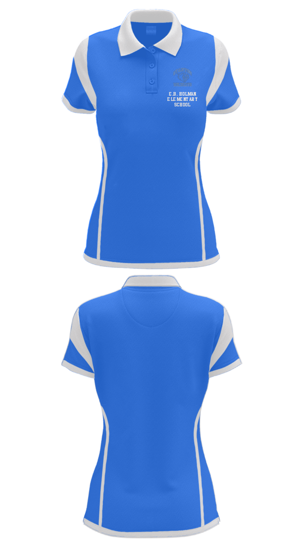 Women's Short Sleeve Performance Polo, E.B. Holman Elementary School, Spirit Store, Teamtime, Team time, sublimation, custom sports apparel, team uniforms, spirit wear, spiritwear, sports uniforms, custom shirts, team store, custom team store, fundraiser sports, apparel fundraiser