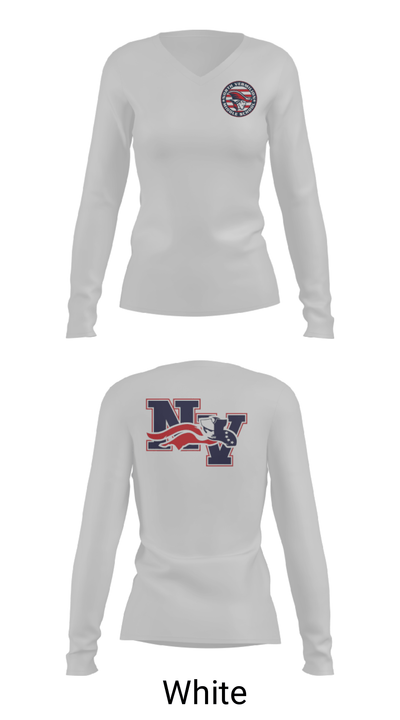 North Vermilion Middle School Basketball 3643335 Women's Long Sleeve V-neck Shirt - 6