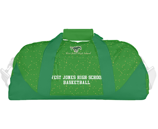 Duffle Bag, West Jones High School Basketball, Women's Basketball, Teamtime, Team time, sublimation, custom sports apparel, team uniforms, spirit wear, spiritwear, sports uniforms, custom shirts, team store, custom team store, fundraiser sports, apparel fundraiser