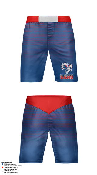 Fight Shorts, Greene Central Rams, Wrestling, Teamtime, Team time, sublimation, custom sports apparel, team uniforms, spirit wear, spiritwear, sports uniforms, custom shirts, team store, custom team store, fundraiser sports, apparel fundraiser