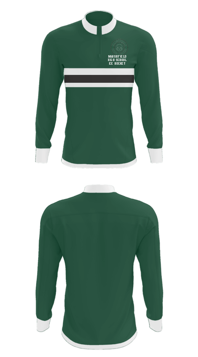 Marshfield High School Ice Hockey 65415198 Quarter Zip Jacket - 31