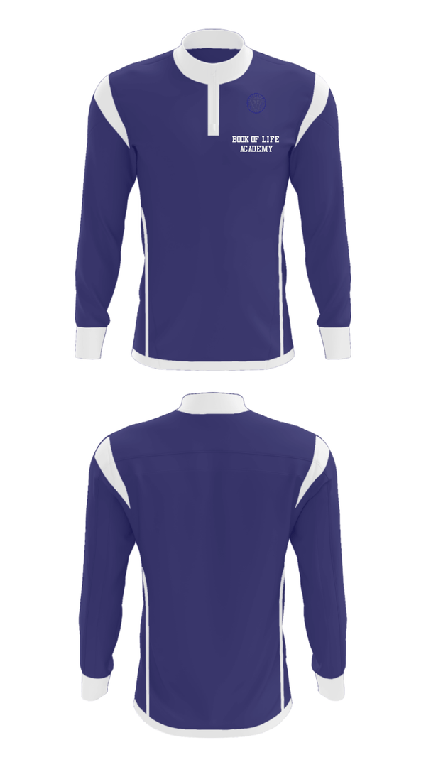 Quarter Zip Jacket, Book Of Life Academy, Spirit Store, Teamtime, Team time, sublimation, custom sports apparel, team uniforms, spirit wear, spiritwear, sports uniforms, custom shirts, team store, custom team store, fundraiser sports, apparel fundraiser