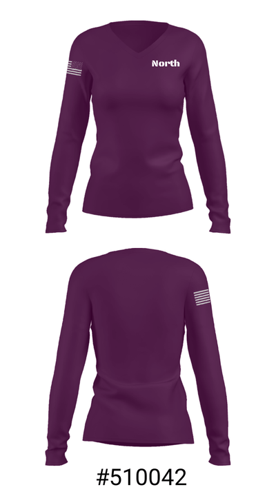 North 12078567 Women's Long Sleeve V-neck Shirt - 20