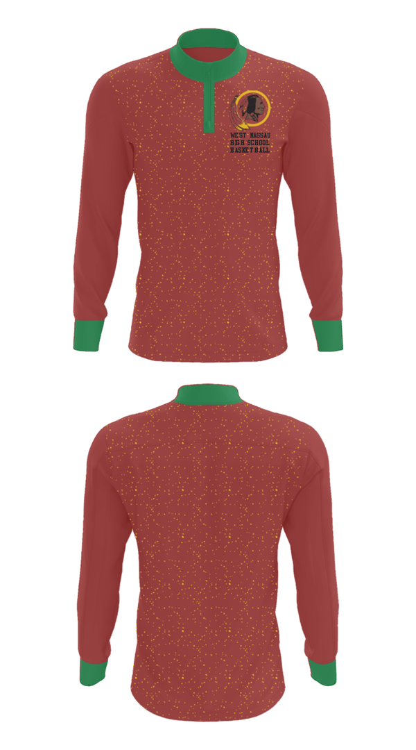 Quarter Zip Jacket, West Nassau High School Basketball, Women's Basketball, Teamtime, Team time, sublimation, custom sports apparel, team uniforms, spirit wear, spiritwear, sports uniforms, custom shirts, team store, custom team store, fundraiser sports, apparel fundraiser