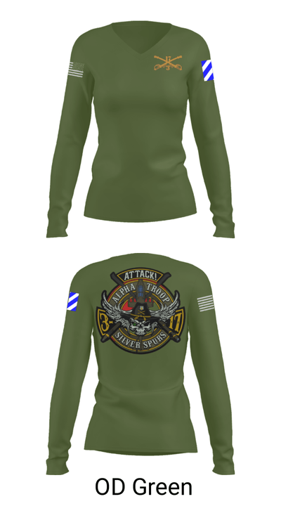 A/3-17 ACS 71294837 Women's Long Sleeve V-neck Shirt - 31