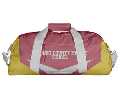 Duffle Bag, Pulaski County Middle School, Spirit Store, Teamtime, Team time, sublimation, custom sports apparel, team uniforms, spirit wear, spiritwear, sports uniforms, custom shirts, team store, custom team store, fundraiser sports, apparel fundraiser