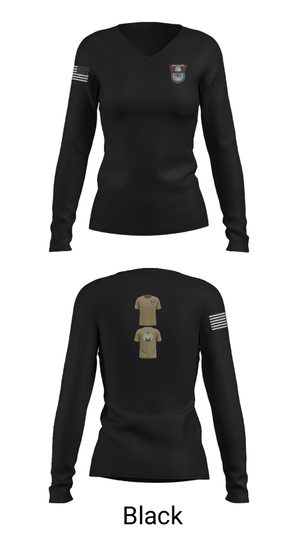Women's Long Sleeve Vneck Shirt, 113th 3rd squad, , Teamtime, Team time, sublimation, custom sports apparel, team uniforms, spirit wear, spiritwear, sports uniforms, custom shirts, team store, custom team store, fundraiser sports, apparel fundraiser
