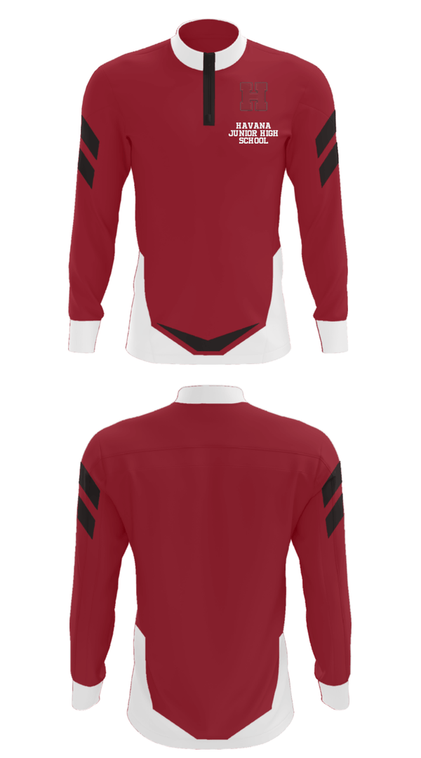 Quarter Zip Jacket, Havana Junior High School, Spirit Store, Teamtime, Team time, sublimation, custom sports apparel, team uniforms, spirit wear, spiritwear, sports uniforms, custom shirts, team store, custom team store, fundraiser sports, apparel fundraiser