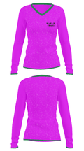 Orland Jr. Trojans 70429402 Women's Long Sleeve V-neck Shirt - 33