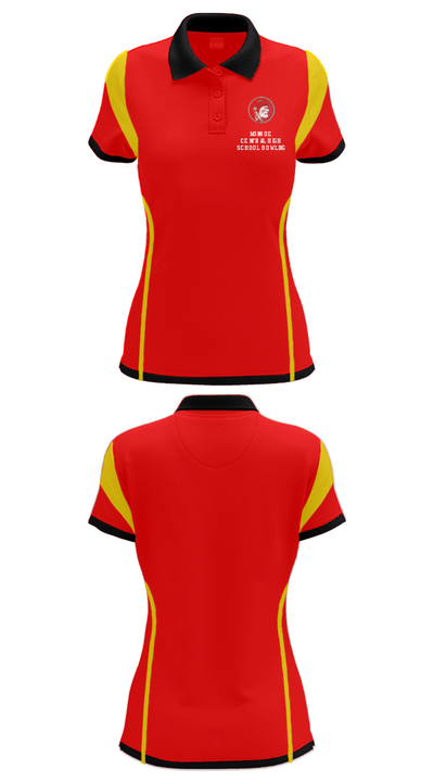 Monroe Central High School Bowling 69130888 Women's Short Sleeve Performance Polo  - 27