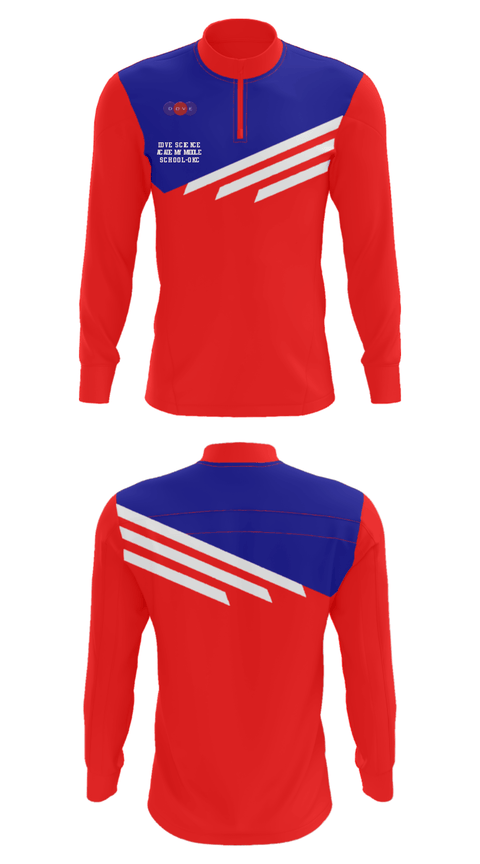 Quarter Zip Jacket, Dove Science Academy Middle School-OKC, Spirit Store, Teamtime, Team time, sublimation, custom sports apparel, team uniforms, spirit wear, spiritwear, sports uniforms, custom shirts, team store, custom team store, fundraiser sports, apparel fundraiser