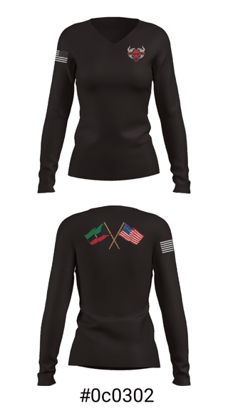 Women's Long Sleeve Vneck Shirt, 802 OD, Army, Teamtime, Team time, sublimation, custom sports apparel, team uniforms, spirit wear, spiritwear, sports uniforms, custom shirts, team store, custom team store, fundraiser sports, apparel fundraiser