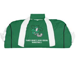 Duffle Bag, Vance County High School Basketball, Men's Basketball, Teamtime, Team time, sublimation, custom sports apparel, team uniforms, spirit wear, spiritwear, sports uniforms, custom shirts, team store, custom team store, fundraiser sports, apparel fundraiser